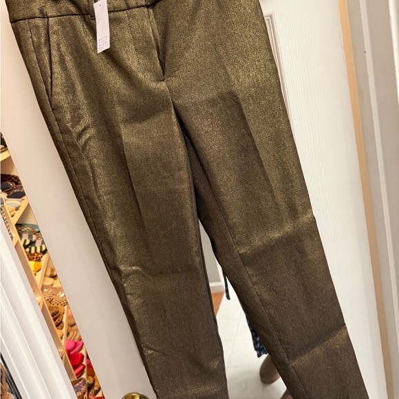 White House Black Market Gold Straight Leg Trouser Pants‎ NWT *% - Picture 7 of 7